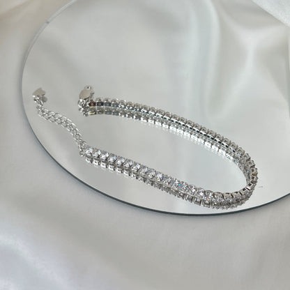 [Kincade Jewelrys]Sparkling Round Cut Daily Bracelet