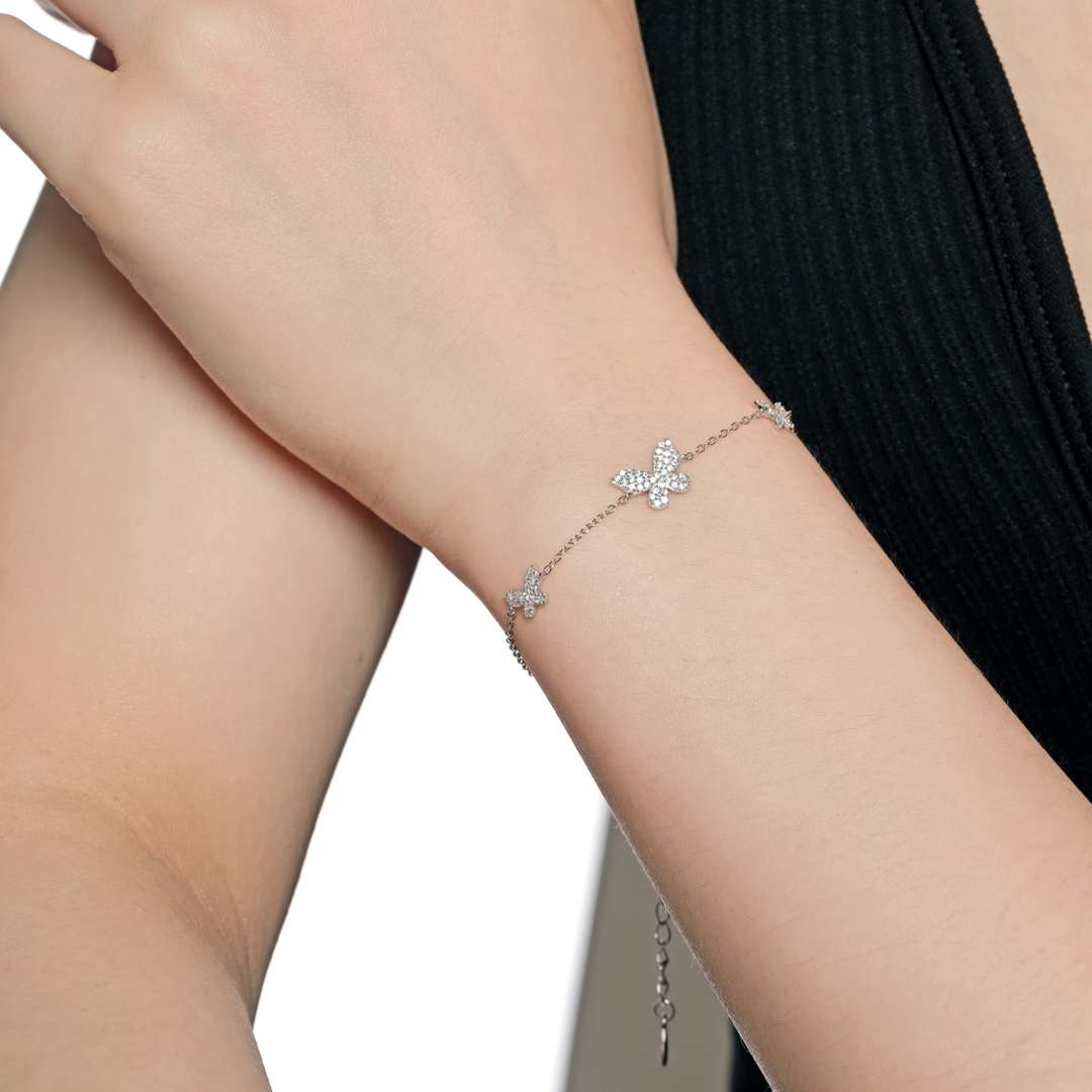 [Kincade Jewelrys]Delicate Butterfly Pendant Bracelet