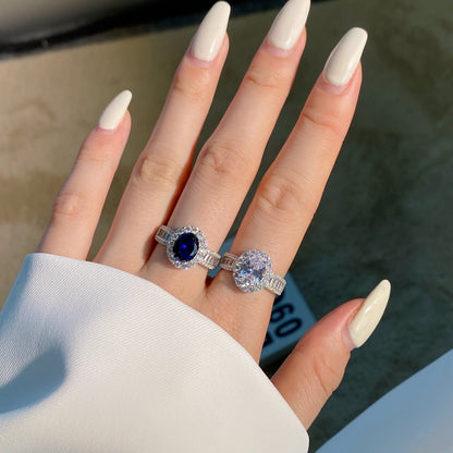 [Kincade Jewelrys]1.5 Carat Dazzling Charming Oval Cut Banquet Ring