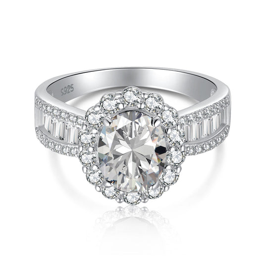 [Kincade Jewelery]1.5 Carat Dazzling Charming Oval Cut Banquet Ring