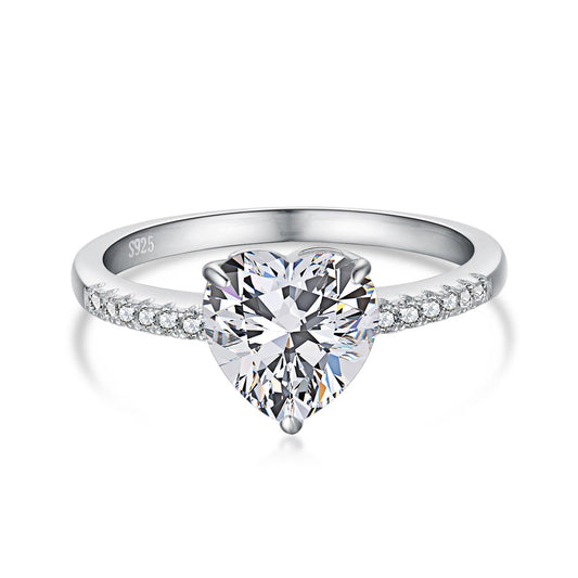[Kincade Jewelery]2.0 Carat Dazzling Lustrous Heart Cut Lover Ring
