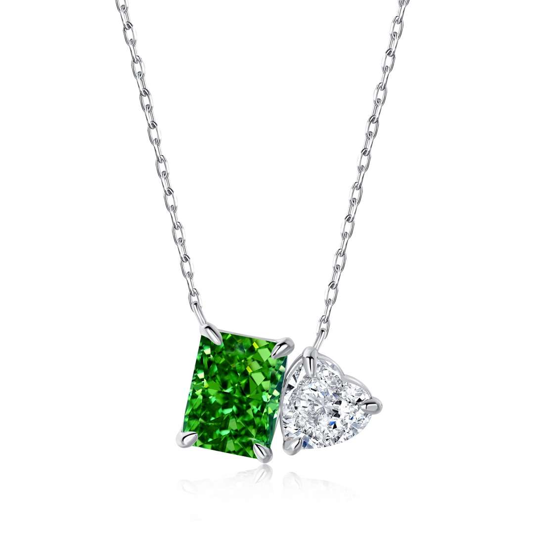 [Kincade Jewelrys]Dazzling Square & Heart Shape Necklace