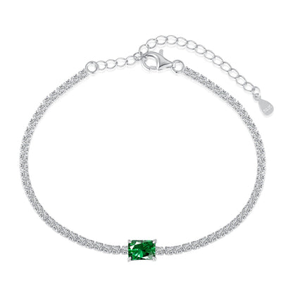 [Kincade Jewelrys]1.0 Carat Unique Emerald Cut Banquet Bracelet