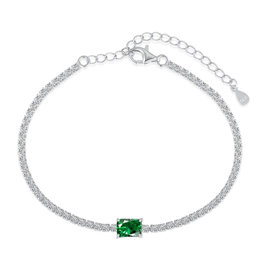 [Kincade Jewelery]1.0 Carat Unique Emerald Cut Banquet Bracelet