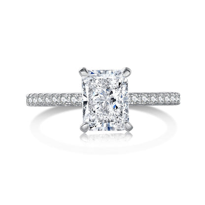[Kincade Jewelery]2.0 Carat Dazzling Sparkling Radiant Cut Party Ring