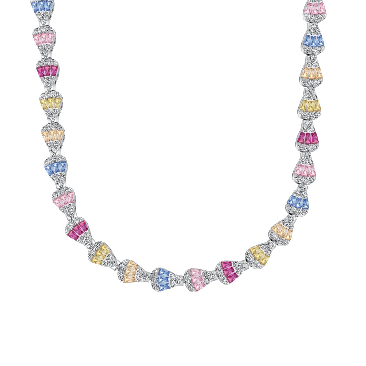 [Kincade Jewelery]Radiant Colorful Rainbow Necklace