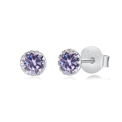 [Kincade Jewelery]Sparkling Colorful Round Shape Earrings
