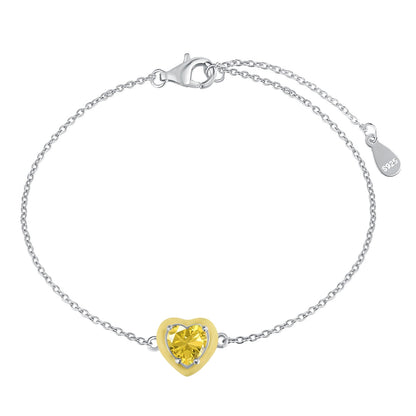 [Kincade Jewelery]Sparkling Romantic Heart Shape Lover Bracelet