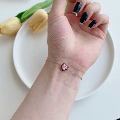 [Kincade Jewelrys]Sparkling Romantic Heart Shape Lover Bracelet