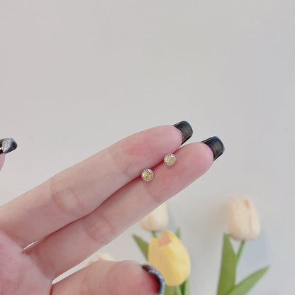 [Kincade Jewelery]Sparkling Colorful Round Shape Earrings