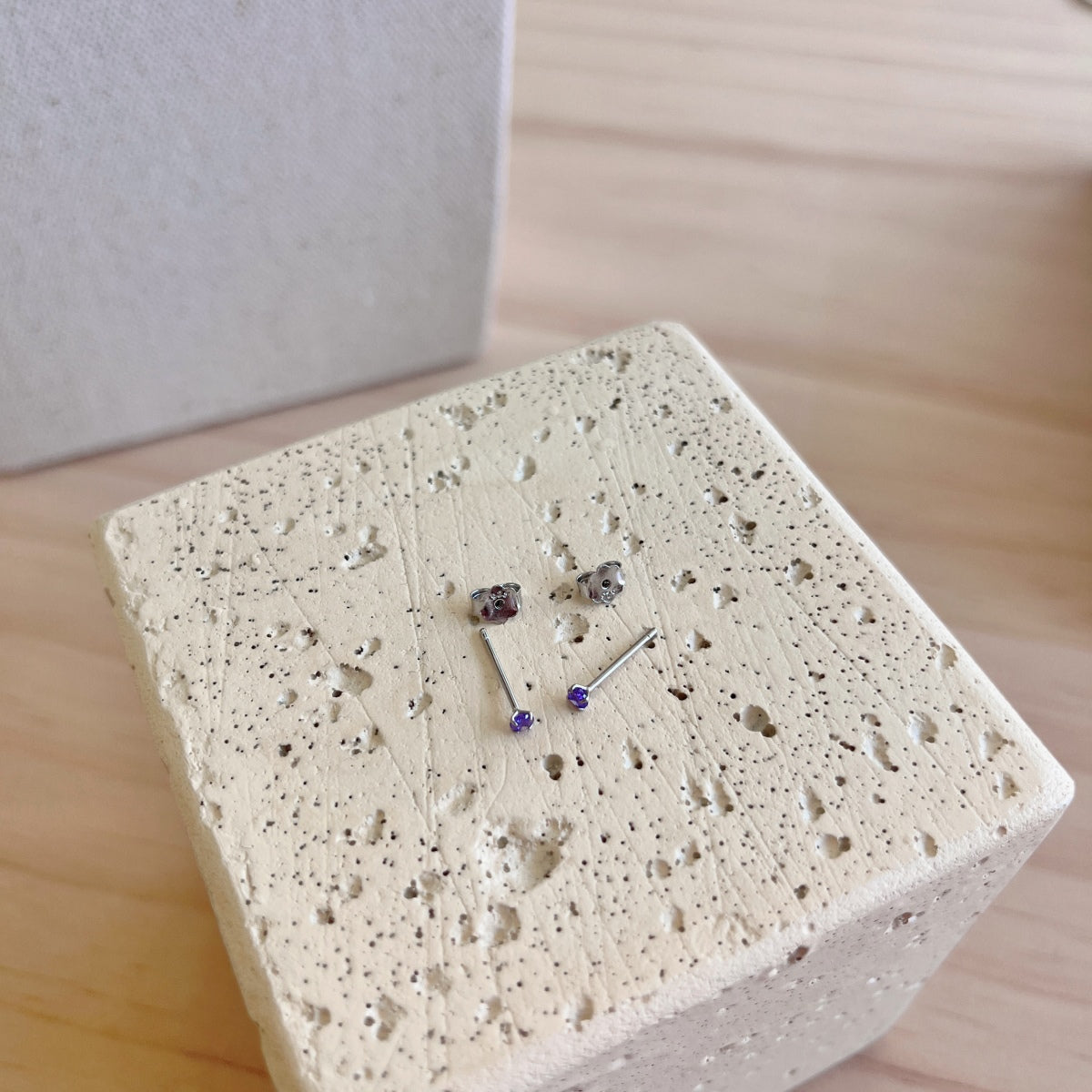 [Kincade Jewelrys]Delicate Solitaire Earrings