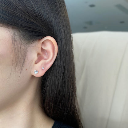 [Kincade Jewelery]Sparkling Heart Shaped Simple Earrings
