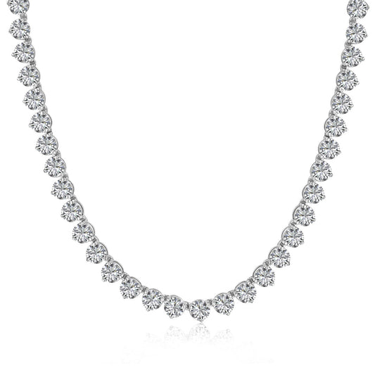 [Kincade Jewelery]Ornate Heart Cut Tennis Necklace