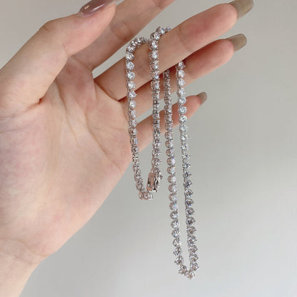 [Kincade Jewelrys]Ornate Heart Cut Tennis Necklace