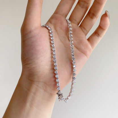 [Kincade Jewelrys]Ornate Heart Cut Tennis Necklace