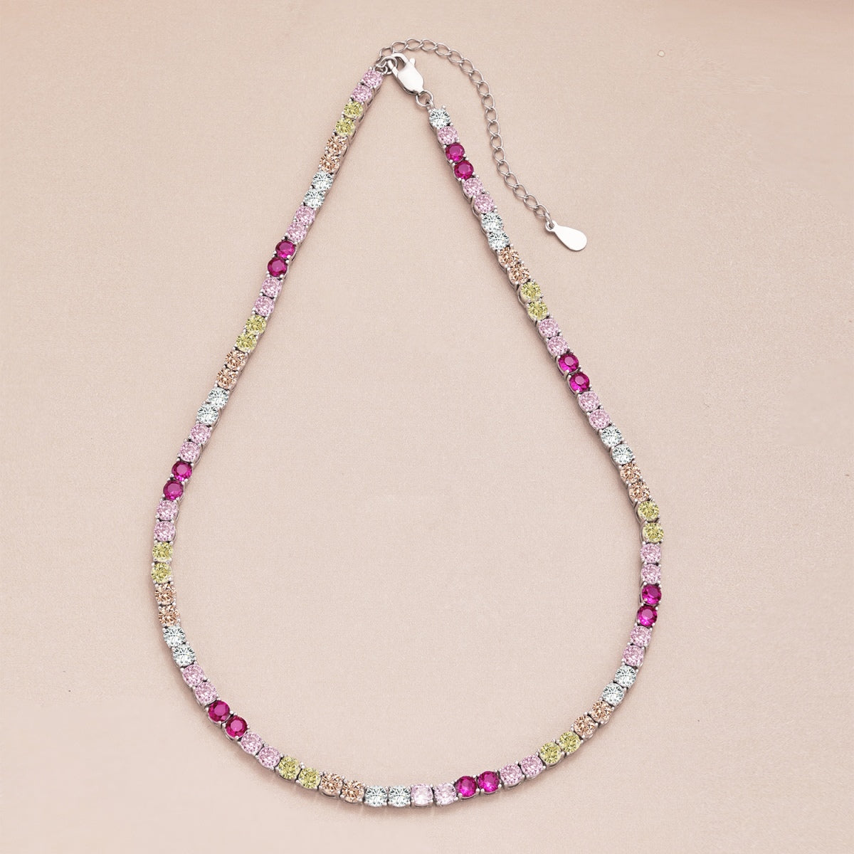 [Kincade Jewelery]Delicate Colorful Tennis Necklace