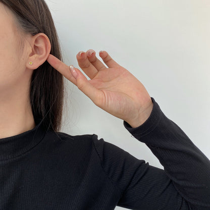 [Kincade Jewelery]Sparkling Colorful Round Shape Earrings