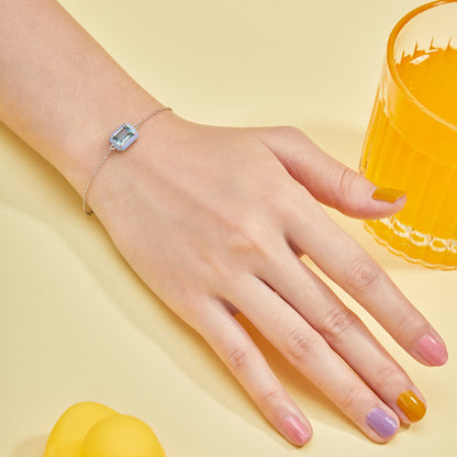 [Kincade Jewelrys]2.0 Carat Sparkling Colorful Emerald Cut Daily Bracelet