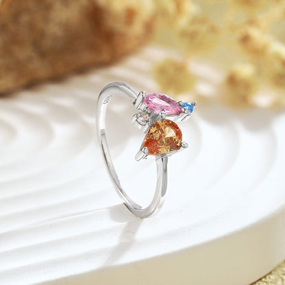 [Kincade Jewelery]Radiant Colorful Multi Cut Daily Ring