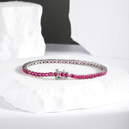 [Kincade Jewelery]Radiant Colorful Round Cut Party Bracelet