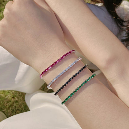 [Kincade Jewelery]Radiant Colorful Round Cut Party Bracelet