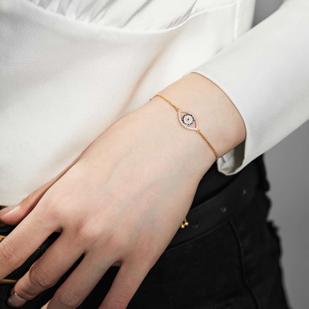 [Kincade Jewelery]Dazzling Eye Shape Necklace