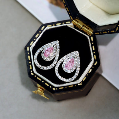 [Kincade Jewelrys]Sparkling Delicate Water Drop Shape Daily Earrings