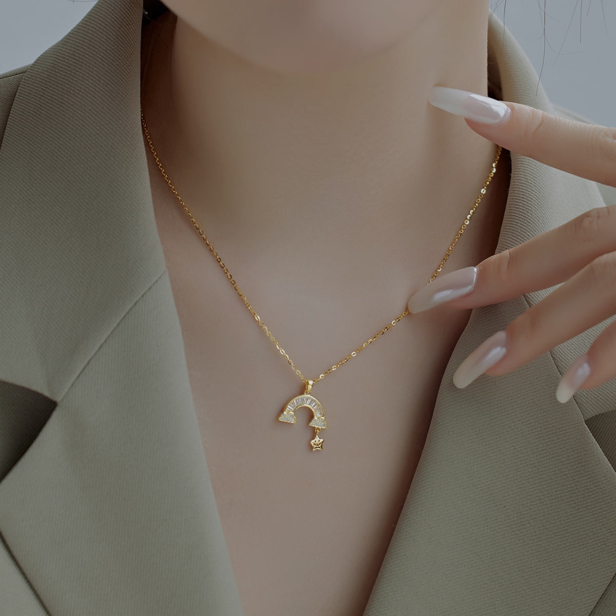 [Kincade Jewelrys]Unique Rainbow Star Necklace