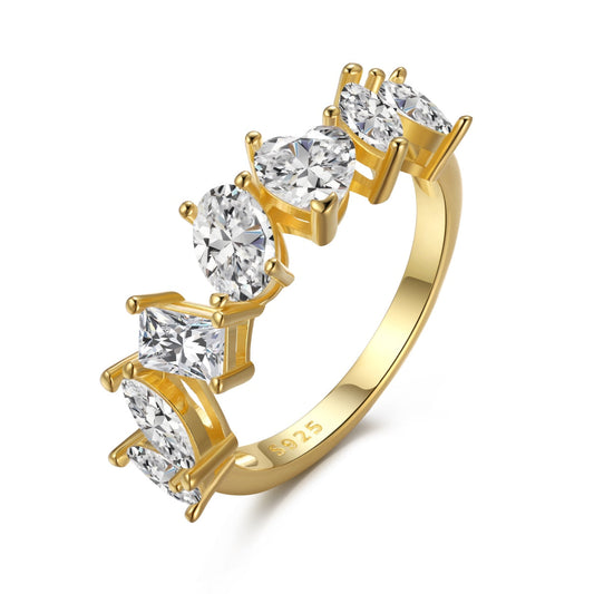[Kincade Jewelery]Delicate Multi Cut Ring