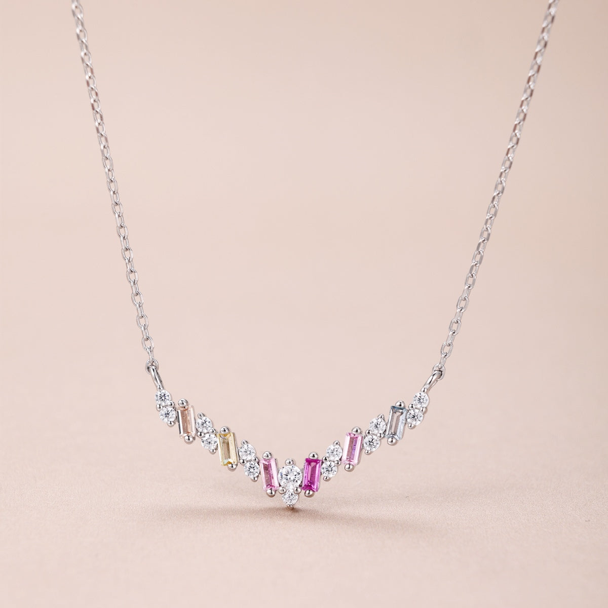 [Kincade Jewelrys]Dazzling Rainbow Necklace