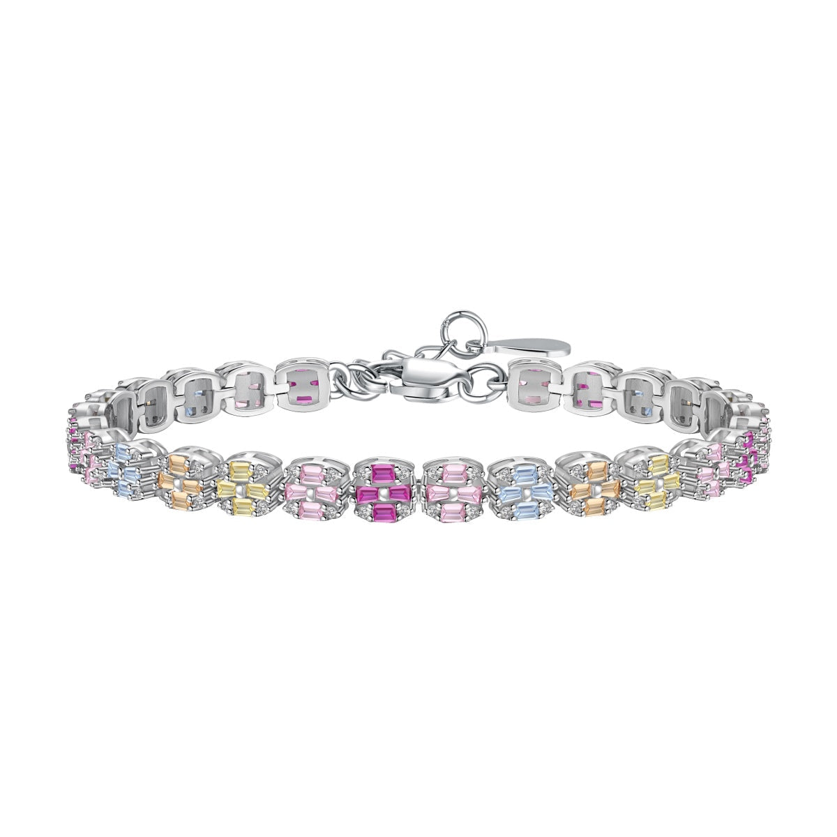 [Kincade Jewelery]Delicate Colorful Emerald Cut Daily Bracelet