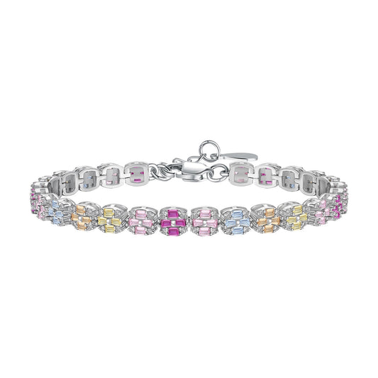 [Kincade Jewelrys]Delicate Colorful Emerald Cut Daily Bracelet