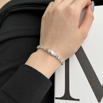 [Kincade Jewelrys]Dazzling Radiant Multi Cut Daily Bracelet