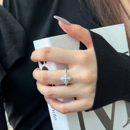 [Kincade Jewelrys]Luxurious Colorful Flower Shape Banquet Ring