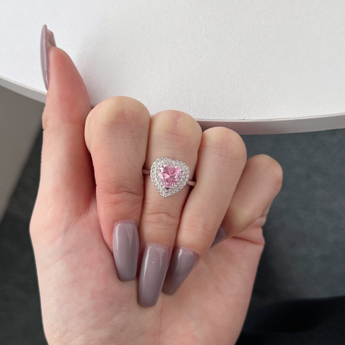 [Kincade Jewelrys]Delicate Ebullient Heart Shape Wedding Ring