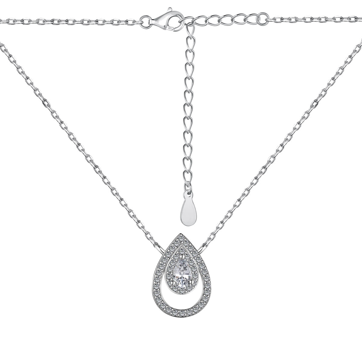 [Kincade Jewelrys]Sparkling Pear Cut Necklace