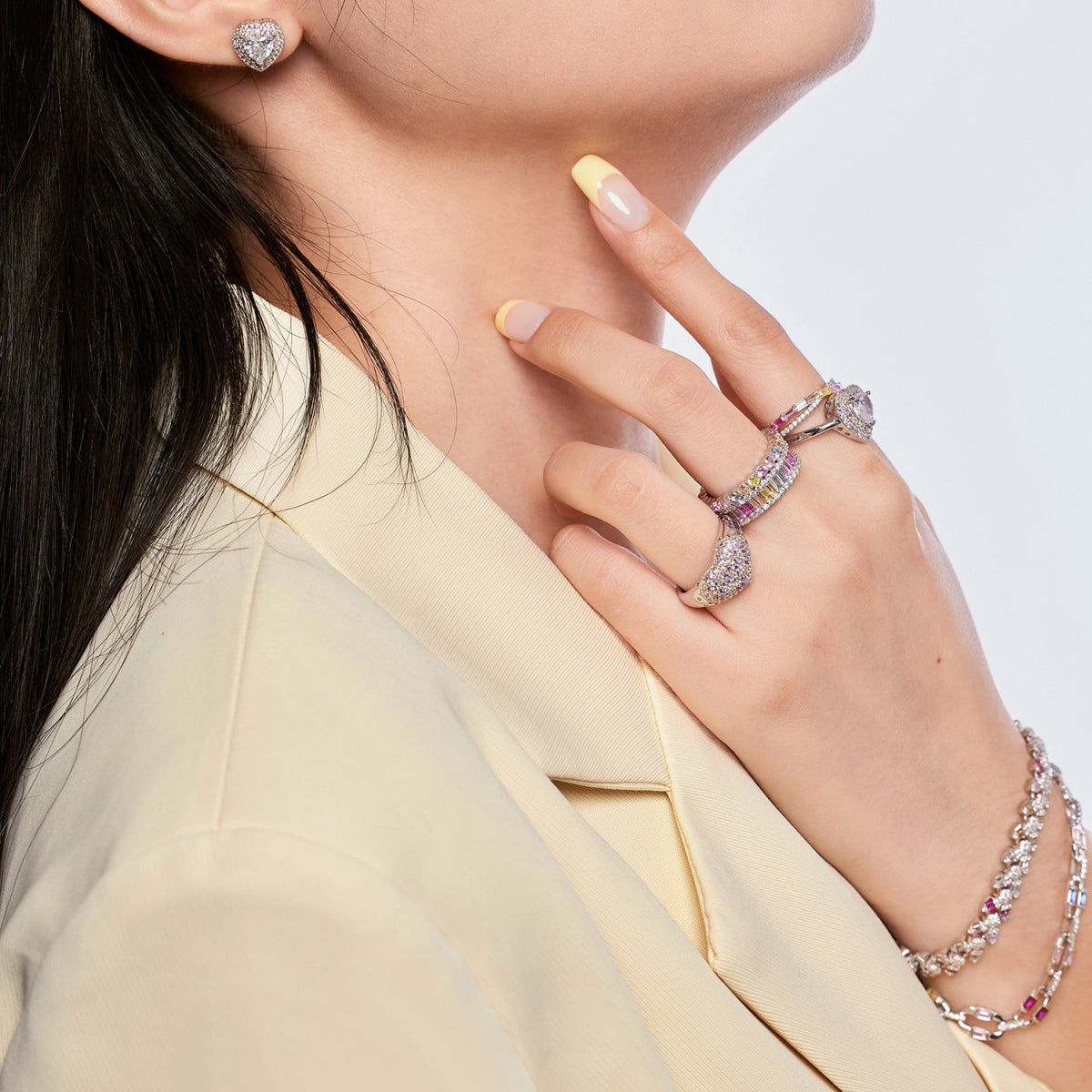 [Kincade Jewelrys]Delicate Ebullient Heart Shape Wedding Ring