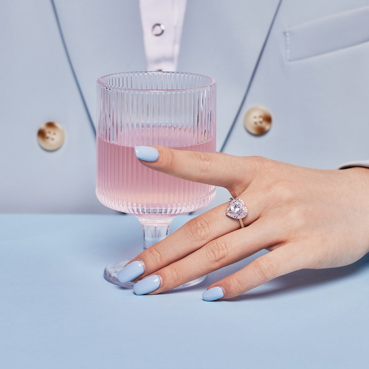 [Kincade Jewelery]Delicate Ebullient Heart Shape Wedding Ring