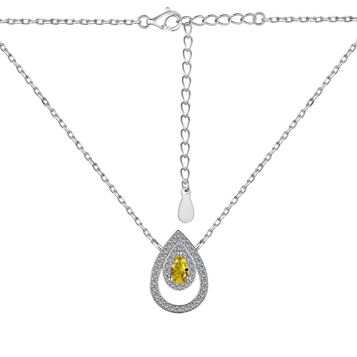[Kincade Jewelrys]Sparkling Pear Cut Necklace