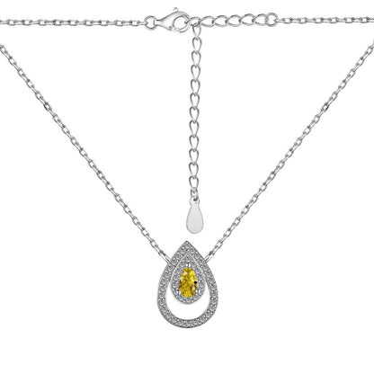 [Kincade Jewelrys]Sparkling Pear Cut Necklace