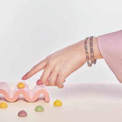 [Kincade Jewelrys]Radiant Colorful Emerald Cut Party Bracelet