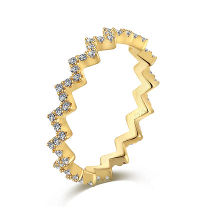 [Kincade Jewelery]Delicate Enchanting Wave Shape Daily Ring