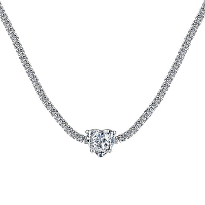 [Kincade Jewelery]2.0 Carat Sparkling Tennis Heart Cut Necklace