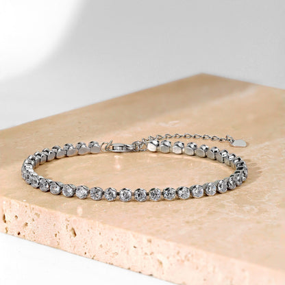 [Kincade Jewelrys]Dazzling Sparkling Round Cut Daily Bracelet