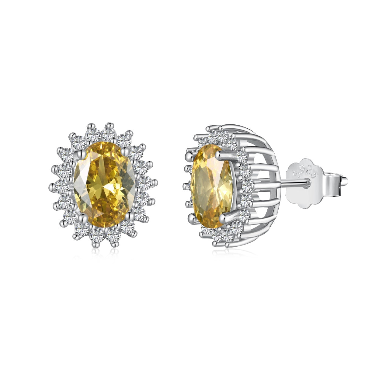 [Kincade Jewelery]Delicate Radiant Oval Cut Daily Earrings