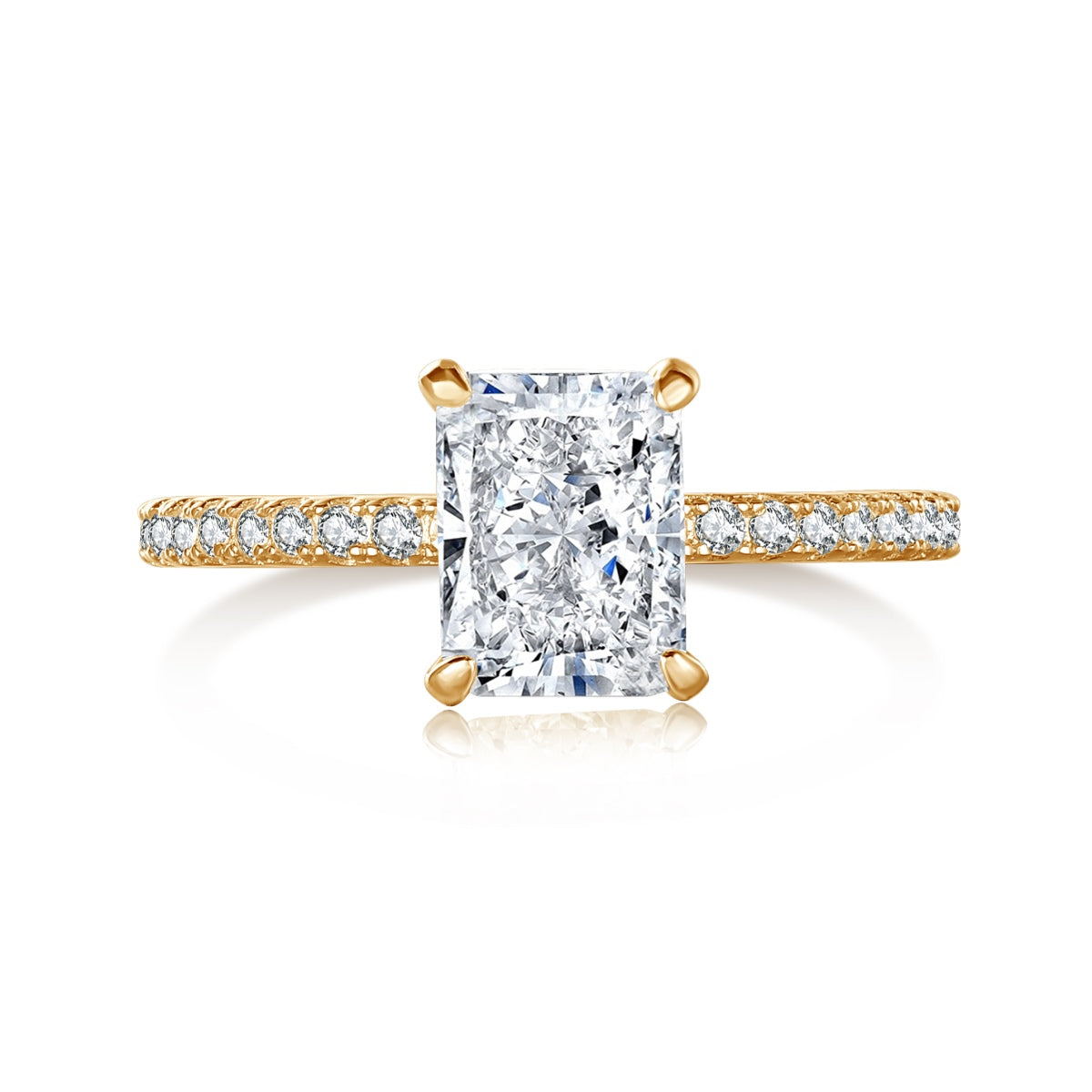 [Kincade Jewelery]2.0 Carat Dazzling Sparkling Radiant Cut Party Ring