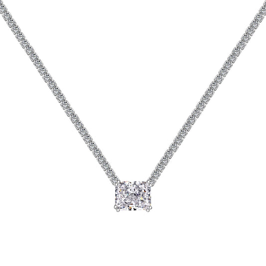 [Kincade Jewelery]4.0 Carat Elegant Radiant Cut Necklace