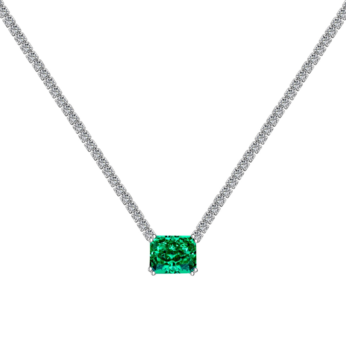 [Kincade Jewelrys]4.0 Carat Elegant Radiant Cut Necklace