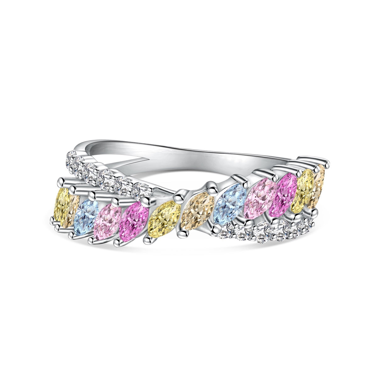 [Kincade Jewelery]Unique Colorful Marquise Cut Daily Ring
