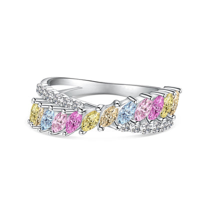 [Kincade Jewelery]Unique Colorful Marquise Cut Daily Ring